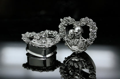 Love you to Death Stainless Steel Tunnels (Pair) - PSS106