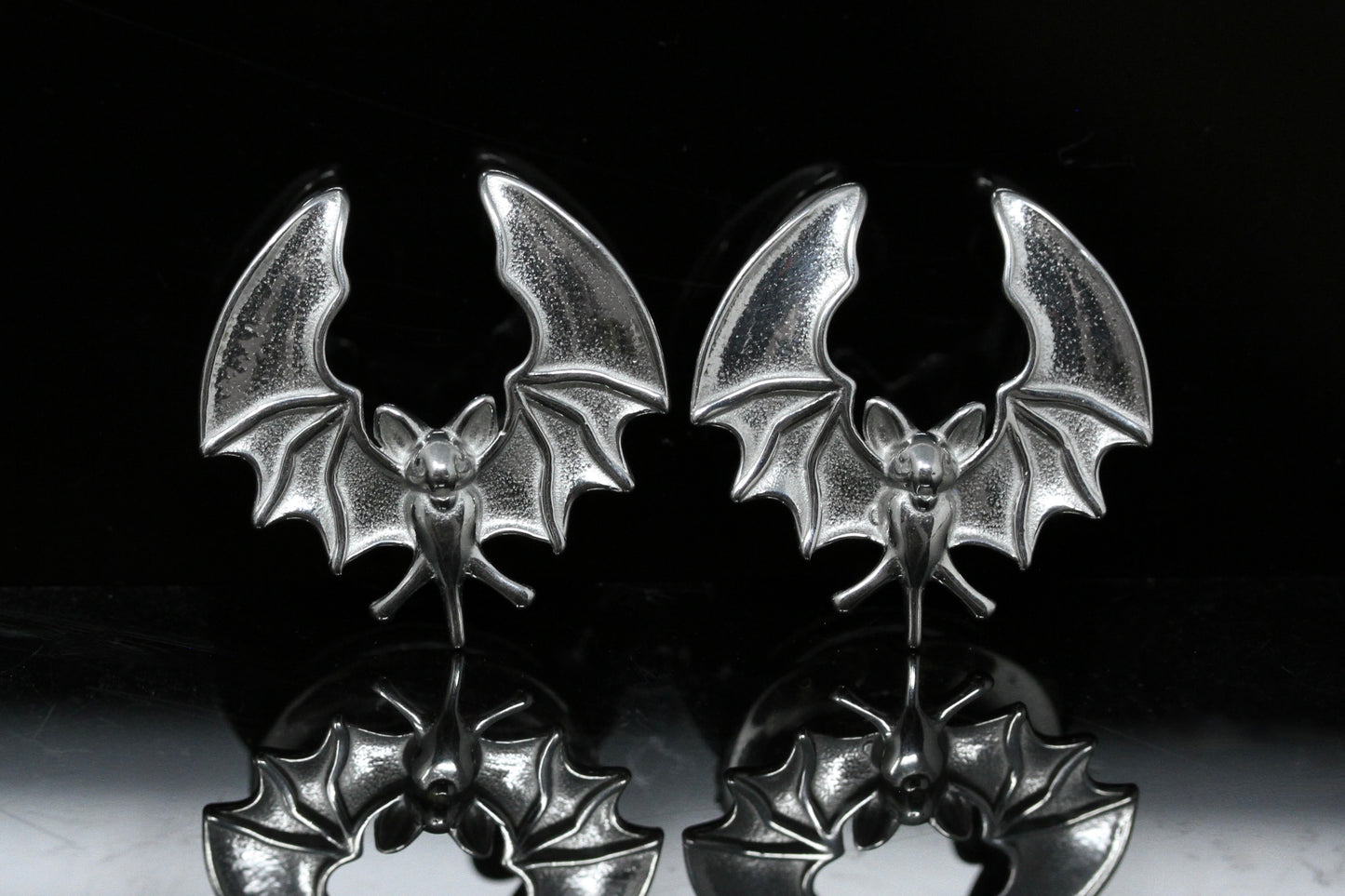 Bat Saddles - Black Steel (Pair) - PSS109
