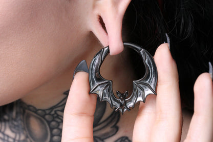 Black Bat Ear Weights (Pair) - PSS111