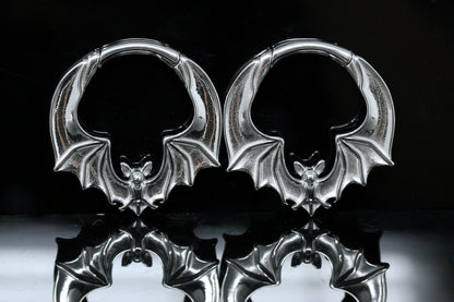 Black Bat Ear Weights (Pair) - PSS111