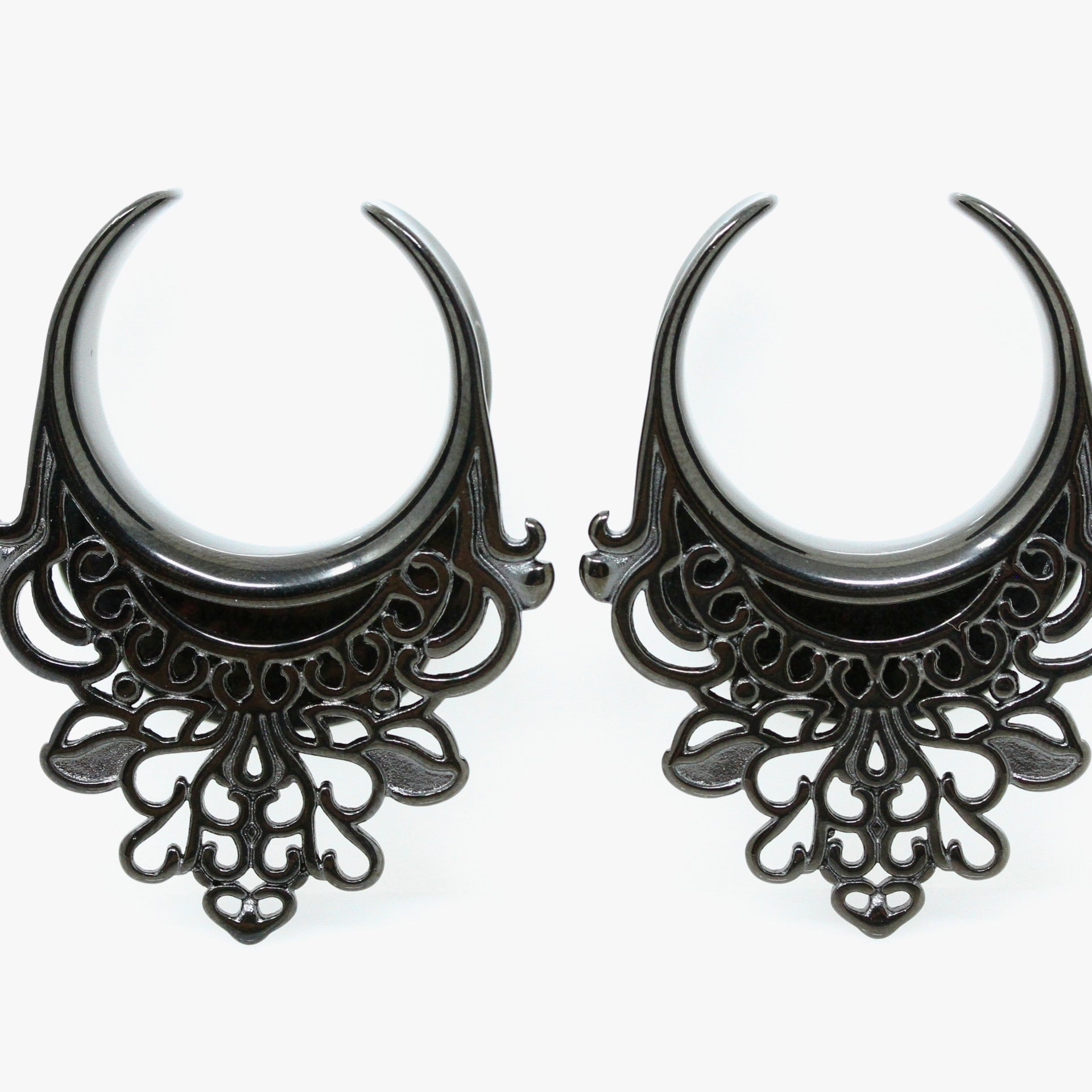 Black Kali Steel Saddles (Pair) - PSS113