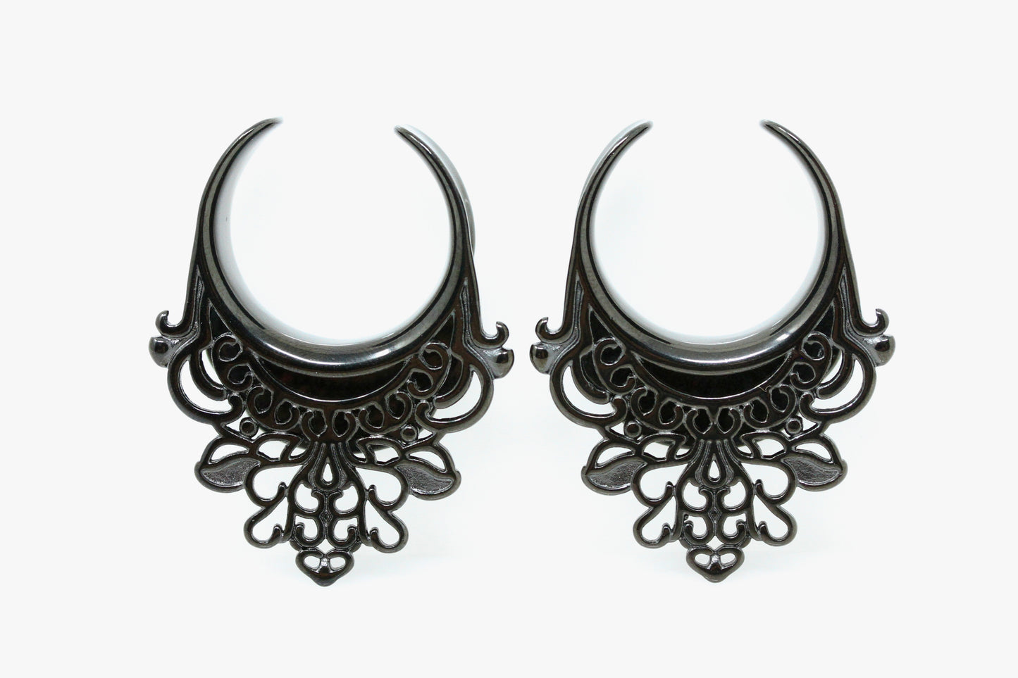 Black Kali Steel Saddles (Pair) - PSS113