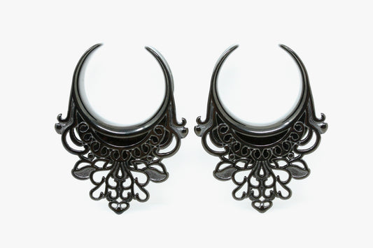 Black Kali Steel Saddles (Pair) - PSS113