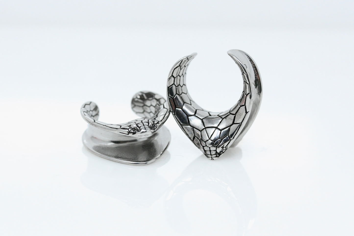 Snakeskin Stainless Steel Saddles (Pair) - PSS134