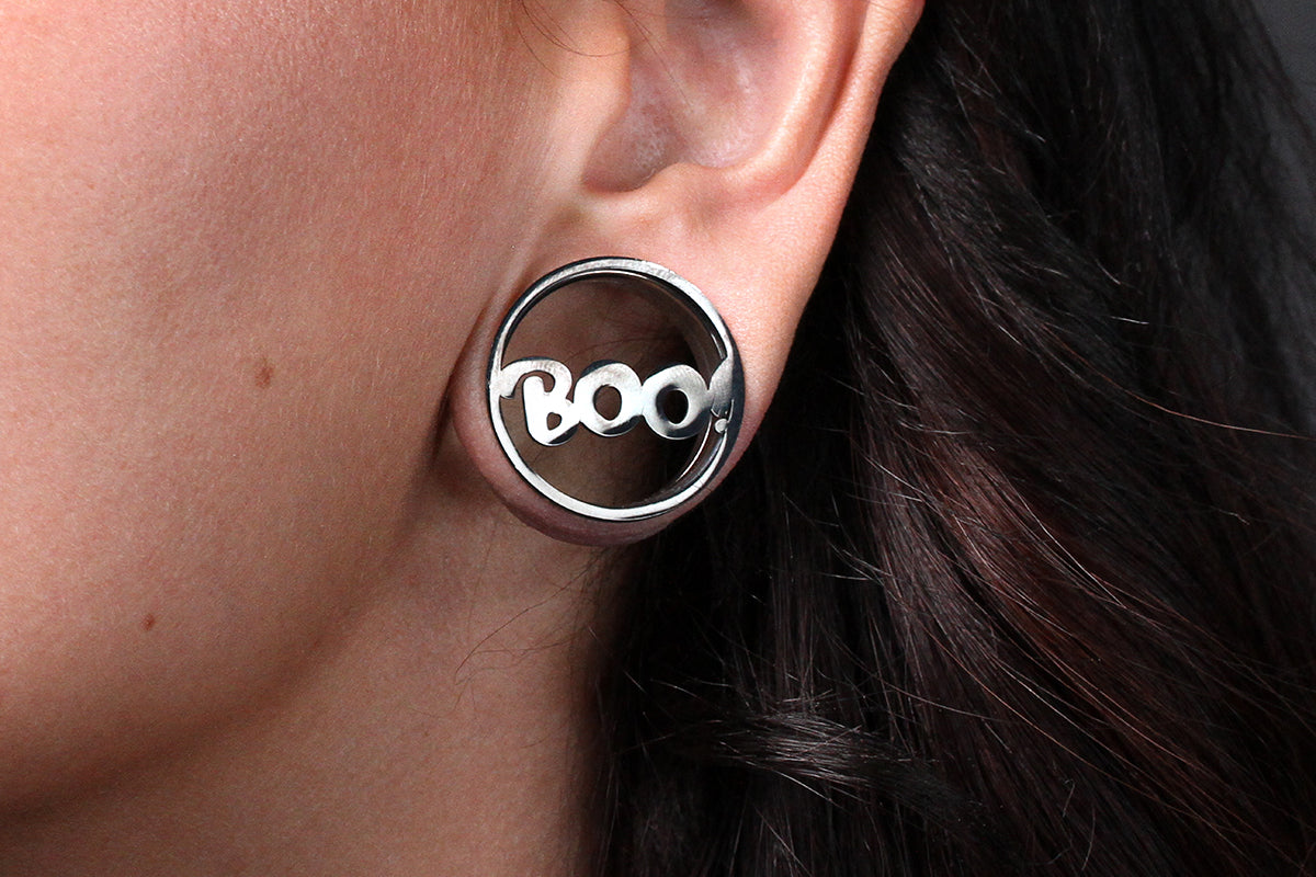 Boo and Ghost Stainless Steel Tunnels - Screw on Tunnel (Pair) - PSS228