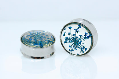 Ocean Bloom Stainless Steel Plugs (Pair) - PSS240