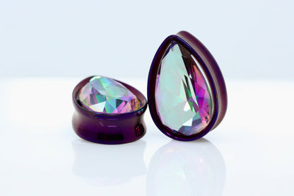 Violet Tides Teardrop Plugs (Pair) - PSS244