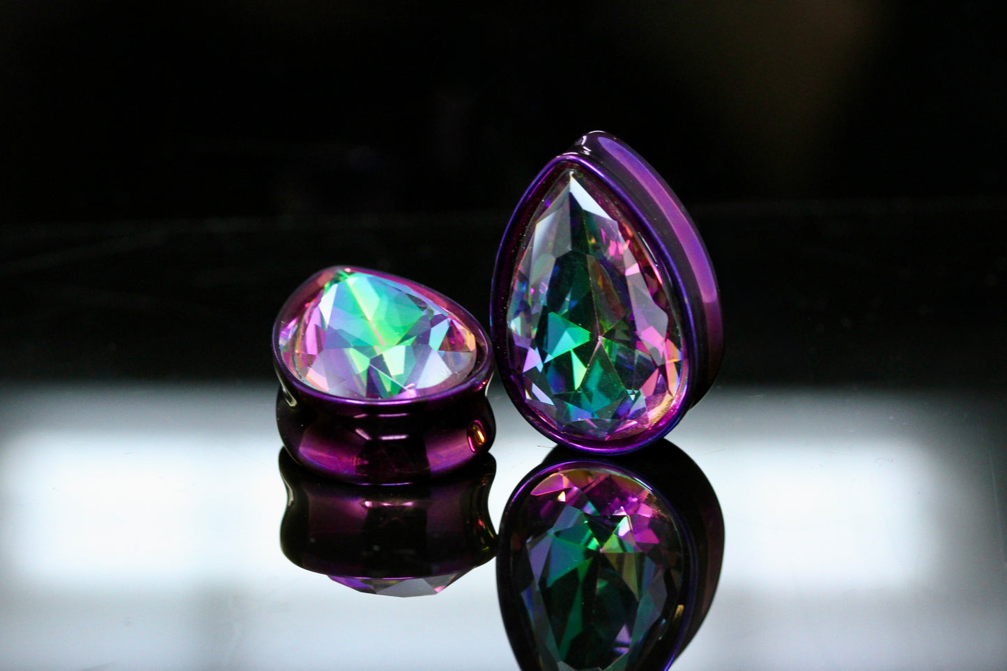 Violet Tides Teardrop Plugs (Pair) - PSS244