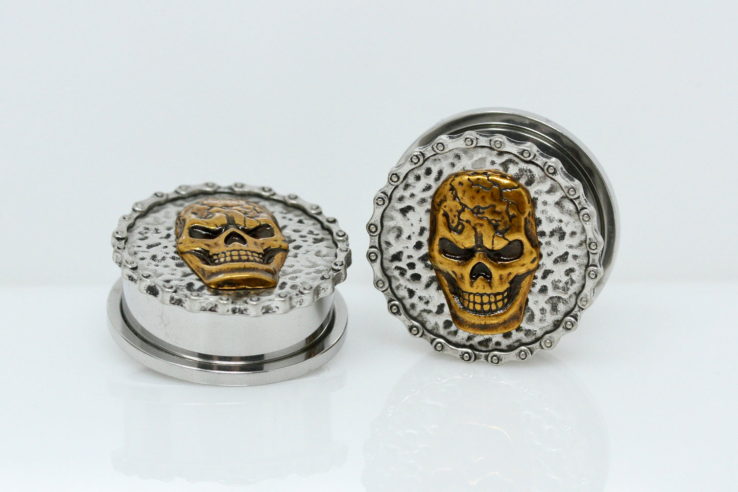 Lost Soul Stainless Steel Plugs - Screw on Plug (Pair) - PSS248