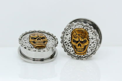 Lost Soul Stainless Steel Plugs - Screw on Plug (Pair) - PSS248