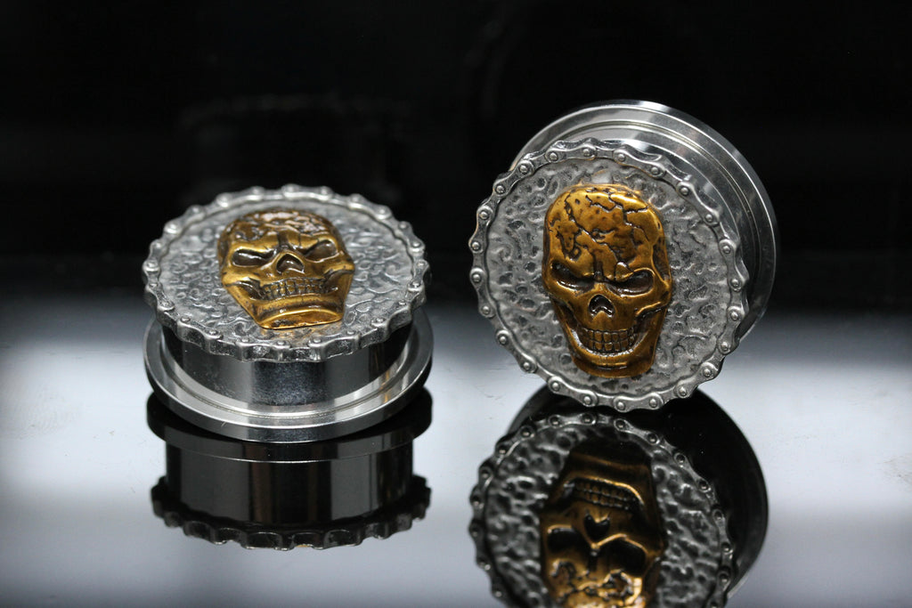 Lost Soul Stainless Steel Plugs - Screw on Plug (Pair) - PSS248