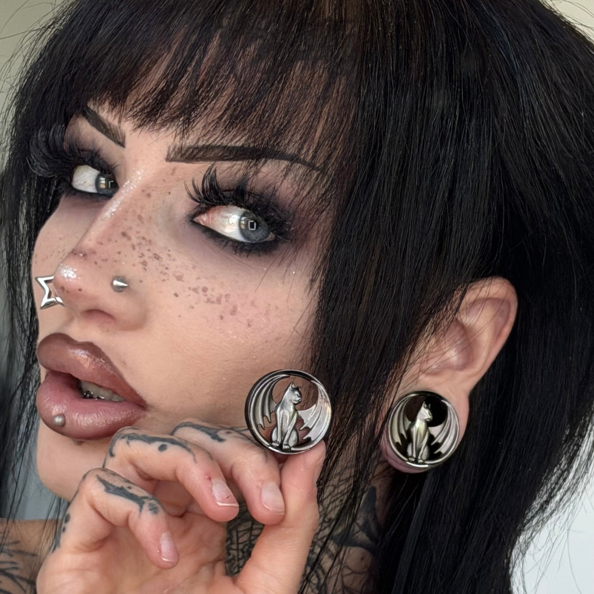 Bat Cat Stainless Steel Tunnels (Pair) - PSS251
