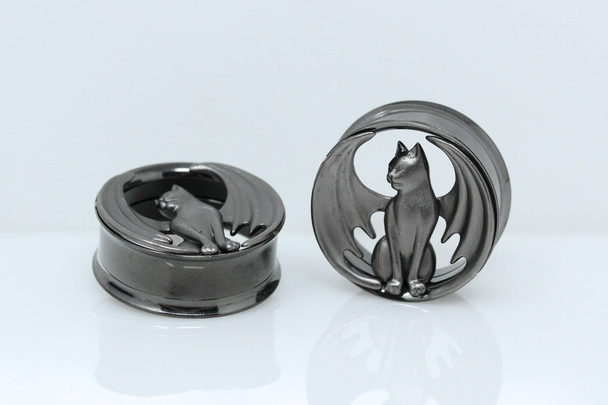 Bat Cat Stainless Steel Tunnels (Pair) - PSS251
