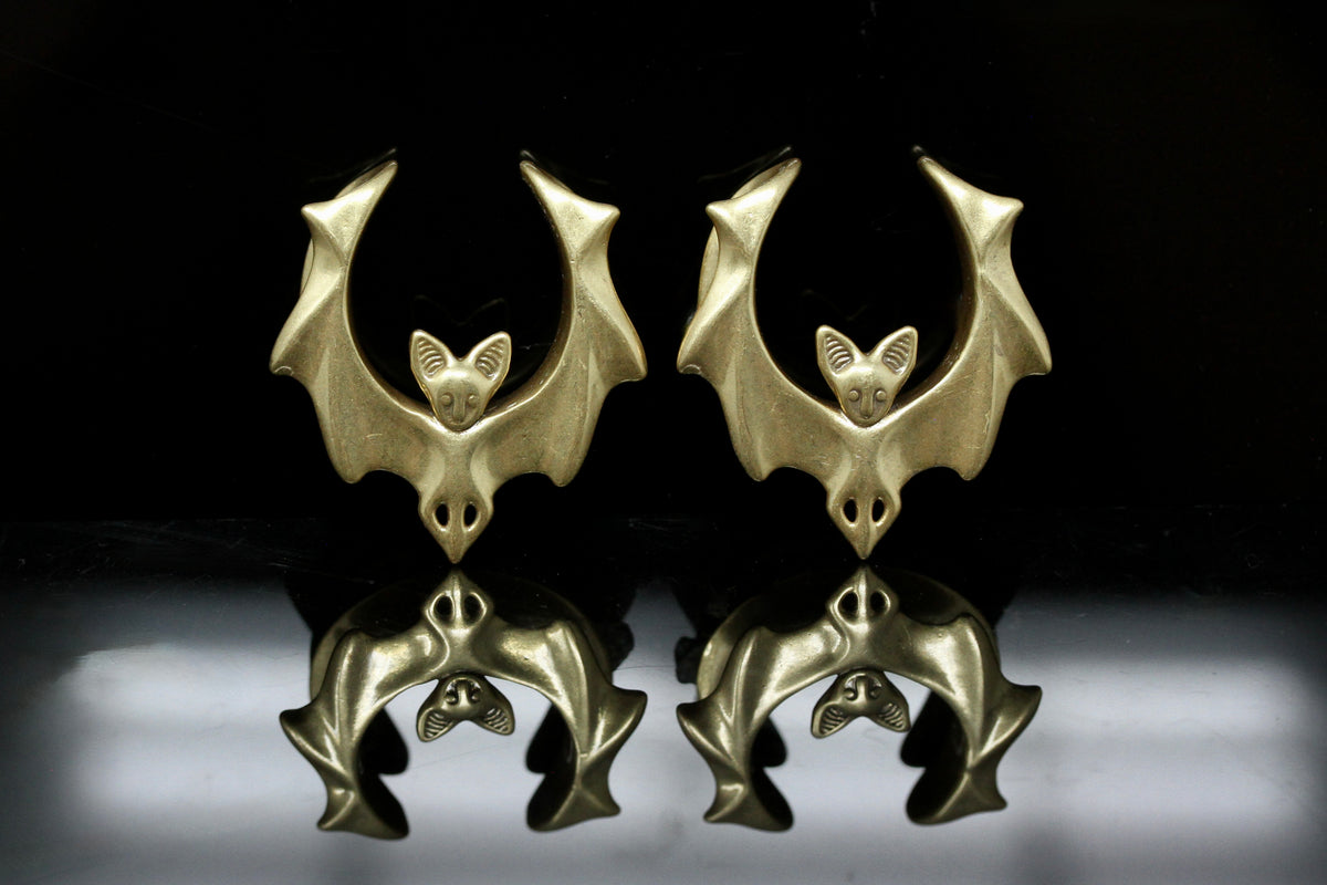 Prince of Darkness Bat Saddles Gold (Pair) - PSS257