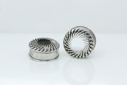 Poseidon’s Hollow Stainless Steel Plugs (Pair) - PSS261