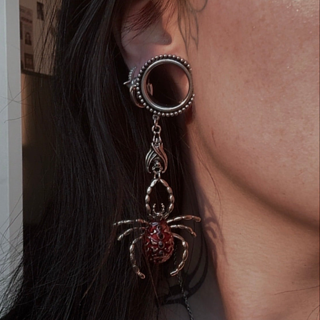 Red Spider Stainless Steel Danglers (Pair) - PSS263
