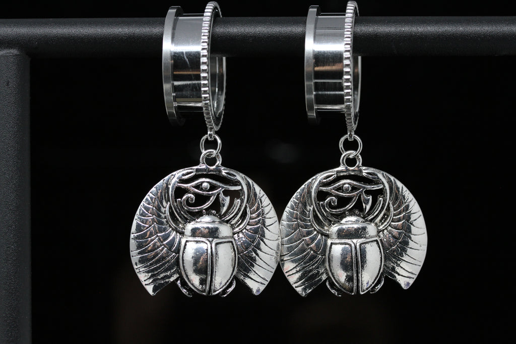 Scarab Stainless Steel Danglers - (Pair) - PSS264