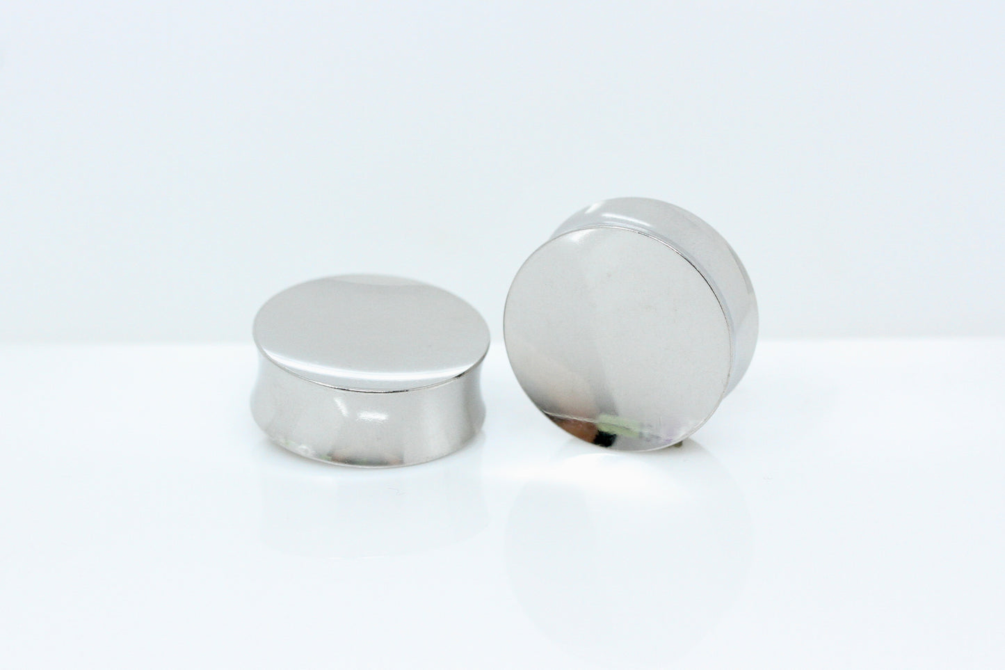 Concave Stainless Steel Plugs (Pair) - PSS265