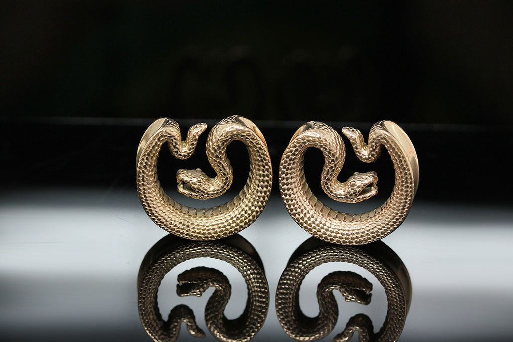 Black Snake Steel Ear Saddles (Pair) - PSS90