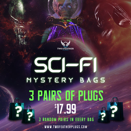SCI-FI Mystery Bag SERIES 1 - 3 Pairs of Random Plugs - Limit Quantity of 2 - PBGBSF