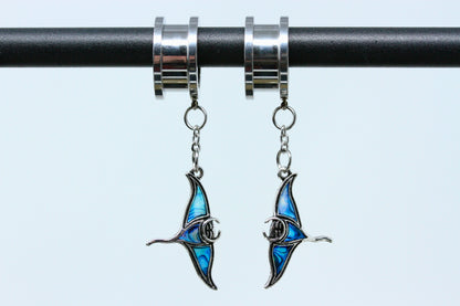 Manta Ray Stainless Steel Danglers - (Pair) - TF156