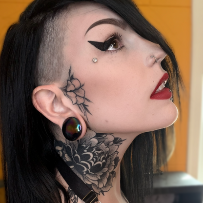 Astro Glass Double Flare Plugs (Pair) - G075