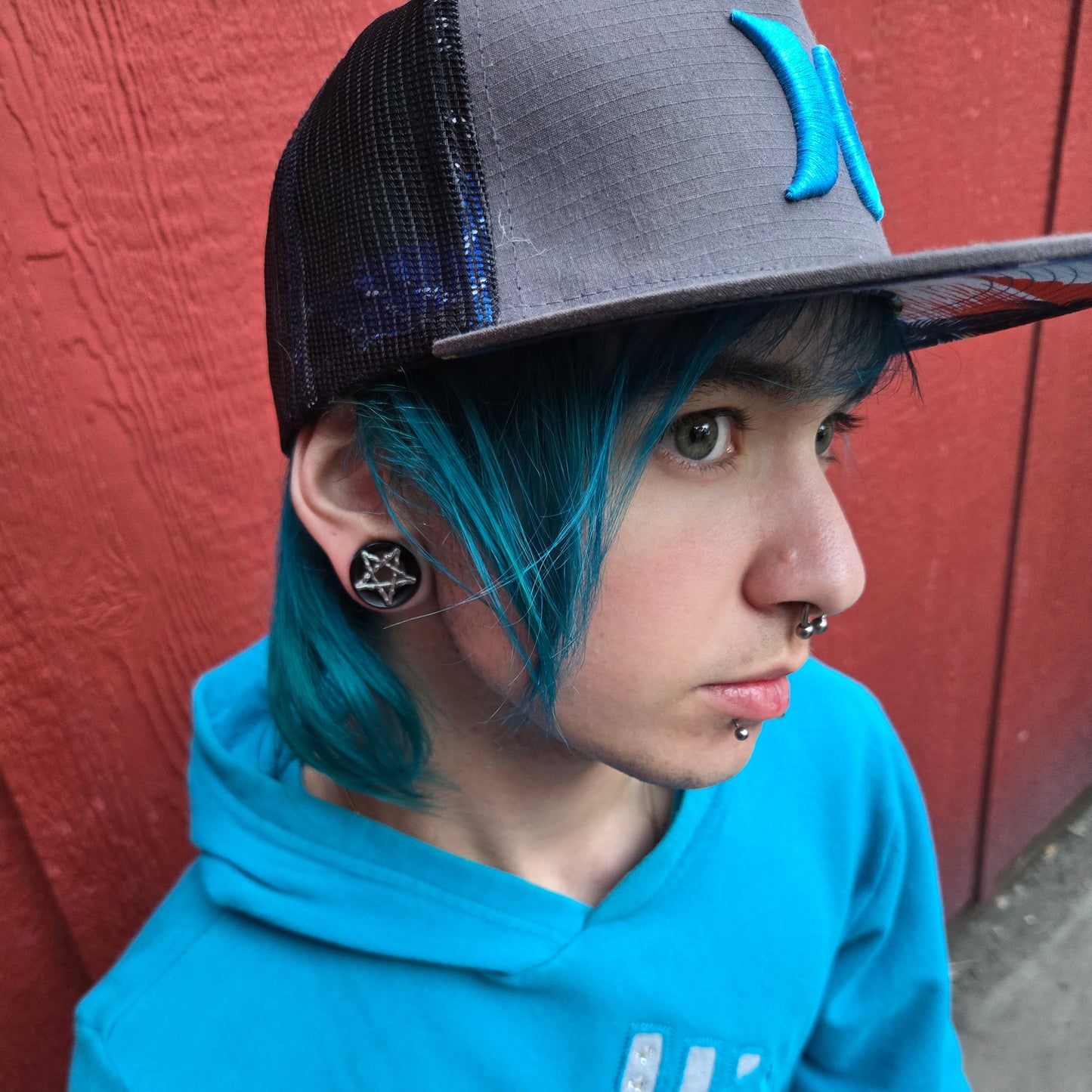 Pentagram Wood Tunnels - (Pair) - PSS11