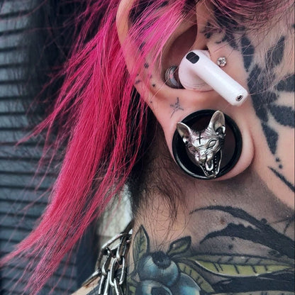 Hell Cat Stainless Steel Tunnels - Screw on Tunnel (Pair) - PSS57