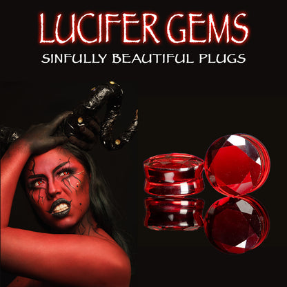 Lucifer's Gem Faceted Cut Plugs - (Pair) - PH98