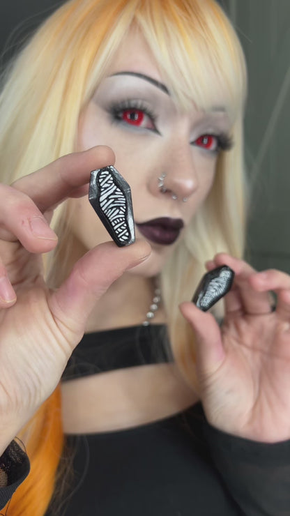 Mummy Coffin Wood Plugs (Pair) - PA146