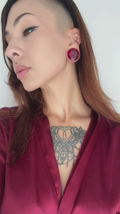 Lucifer's Gem Faceted Cut Plugs - (Pair) - PH98