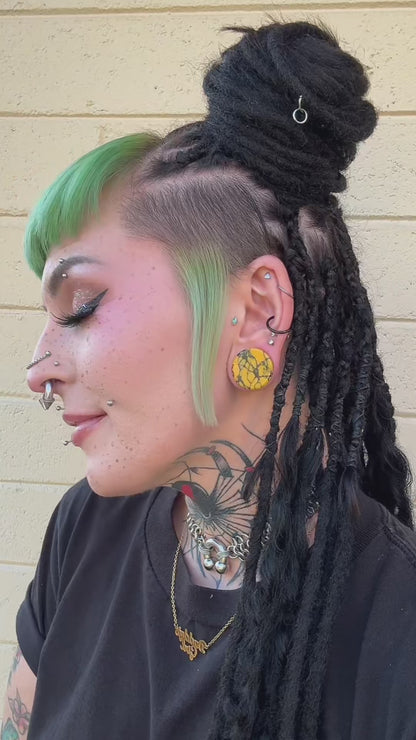 Biohazard Plugs for Stretched Ears (Pair) - PH205