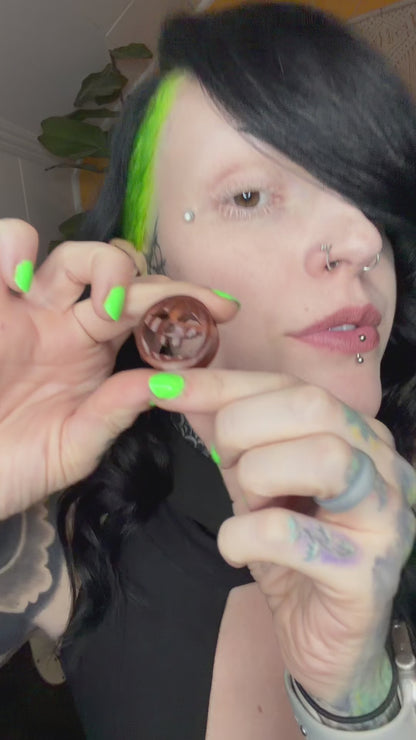 Happy Pumpkin Wooden Plugs - (Pair) - PA108
