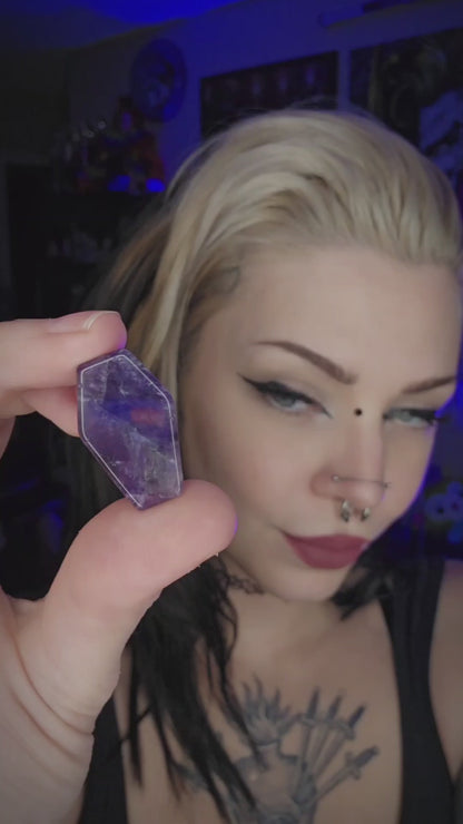 Amethyst Coffin Plugs - PH177
