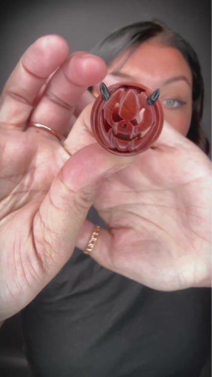 Devil Pumpkin Plugs - Wood Pumpkin Plugs (Pair) - PA180