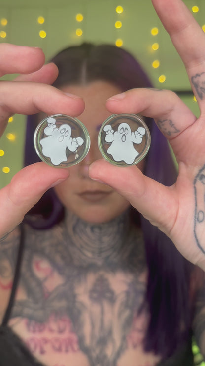 Ghost Glass Plugs (Pair) - G041