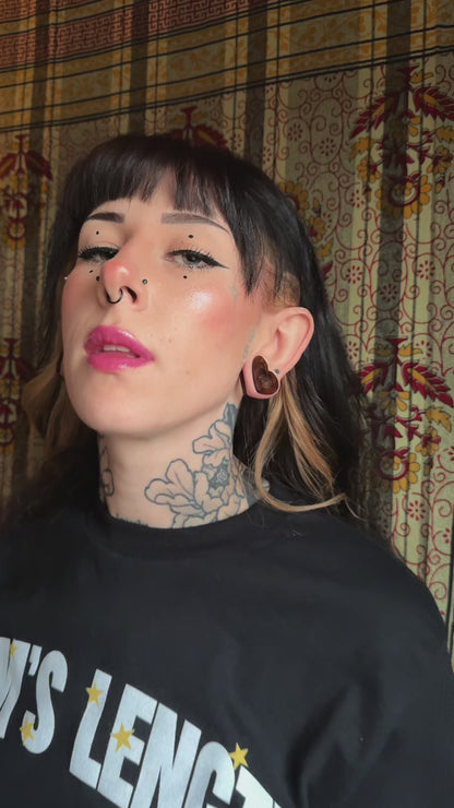 Wood Heart Tunnels - Heart Tunnel Plugs (Pair) - PA45