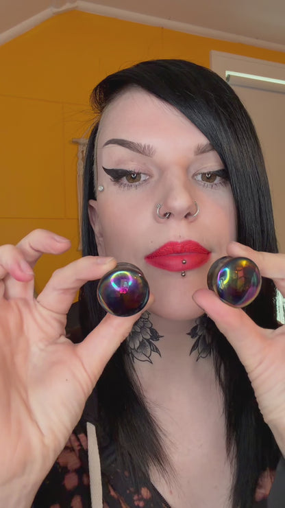 Astro Glass Double Flare Plugs (Pair) - G075