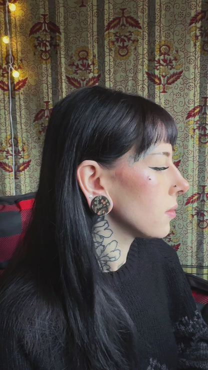 Plum Blossom Jade Plugs (Pair) - PH193