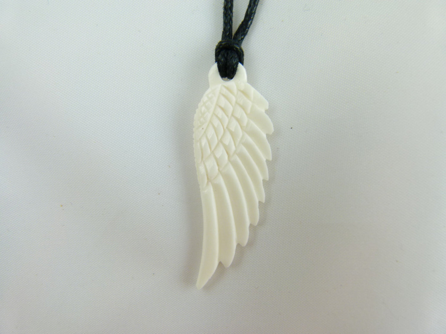 Angel Wing Necklace - Carved Bone Necklace - X012