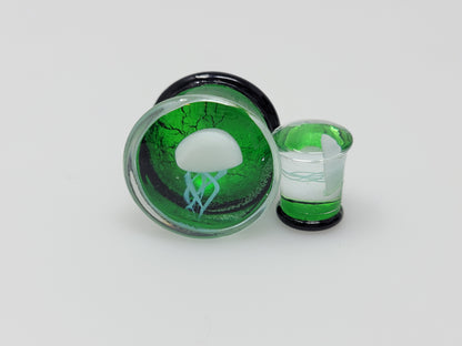 Green Glass Jellyfish Plugs - Group 3