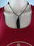 Brown Feather Necklace - Areng Wood Carving - W010