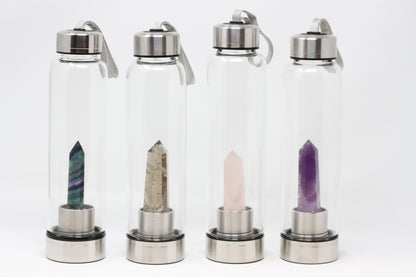 Crystal Wand Water Bottle- Natural Stone