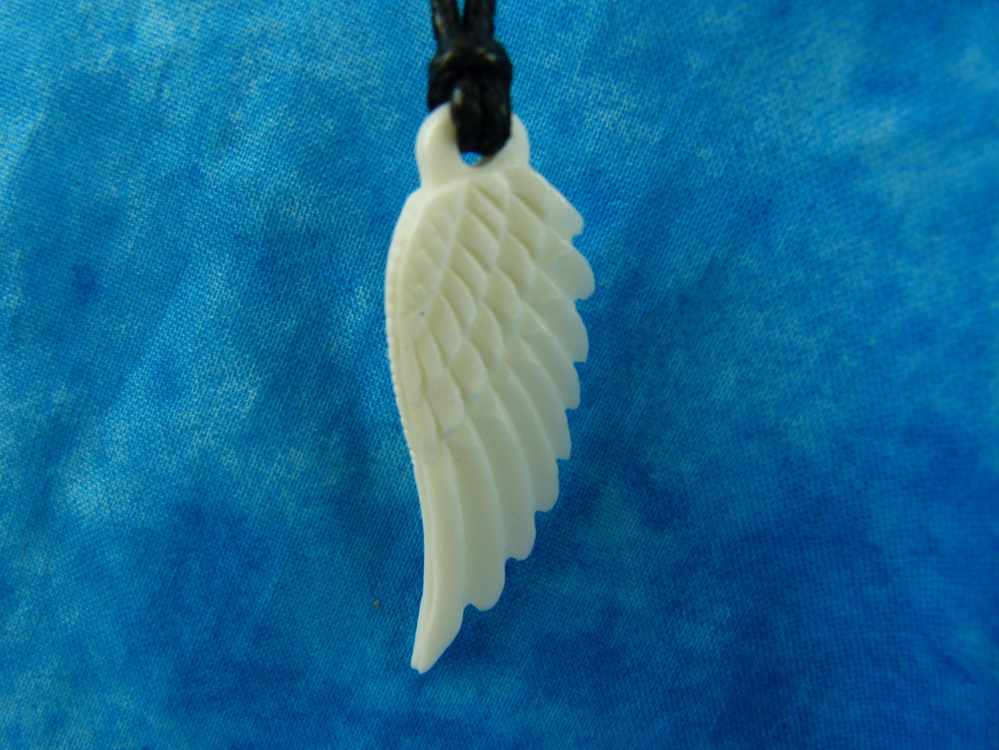 Angel Wing Necklace - Carved Bone Necklace - X012