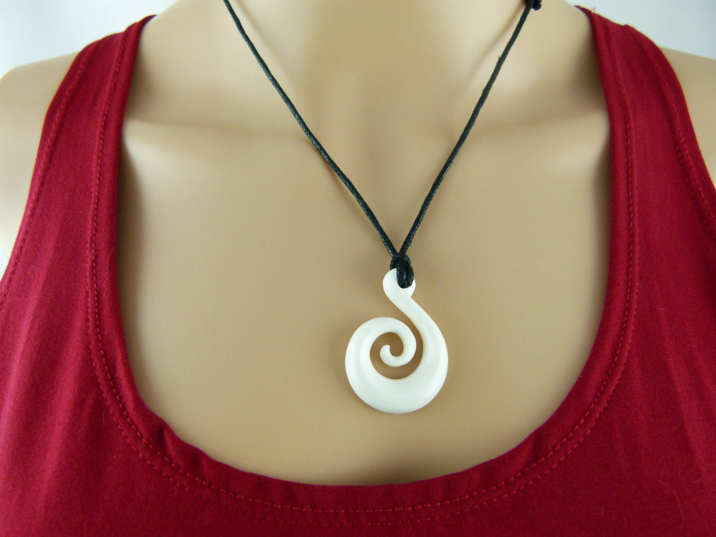 Snail Tail Necklace - bone necklace - X018