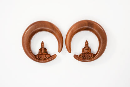 Wood Buddha Stretch Earring Hanger (Pair) - A020