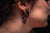 Black Twisting Stretch Horn Earrings (Pair) - B014