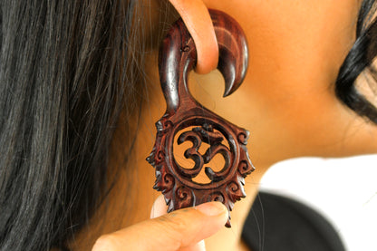 OM Earring Hangers for Stretched Ears (Pair) - D037