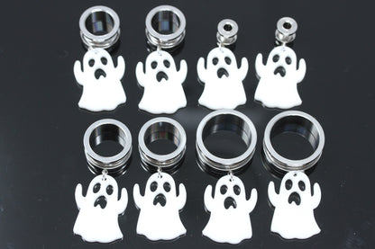 Holy Sh*t Ghost Danglers - Screw on Tunnel (Pair) - TF023