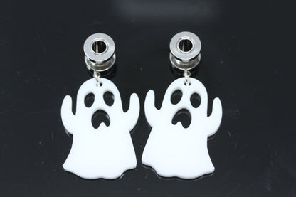 Holy Sh*t Ghost Danglers - Screw on Tunnel (Pair) - TF023